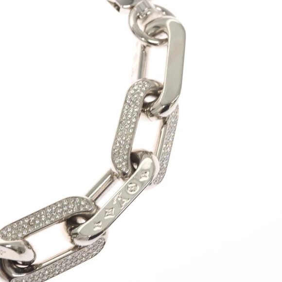 LOUIS VUITTON Collier LV Edge GM Necklace metal Silver tone MP3000 Auth 116084AM - Picture 4 of 14